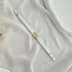 دستبند چرمی لویی ویتون دکه دار سفید