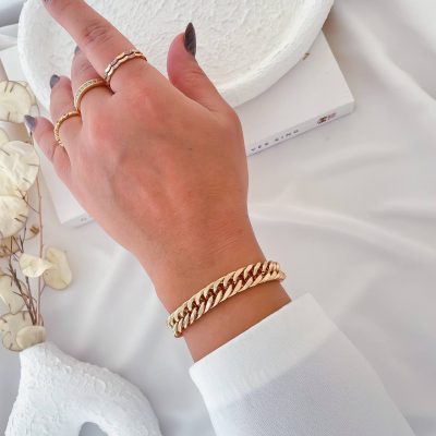 دستبند کارتیر با پهنا 8 میلیمتر ژوپینگ