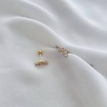 پیرسینگ گوش قوس نگیندار استیل