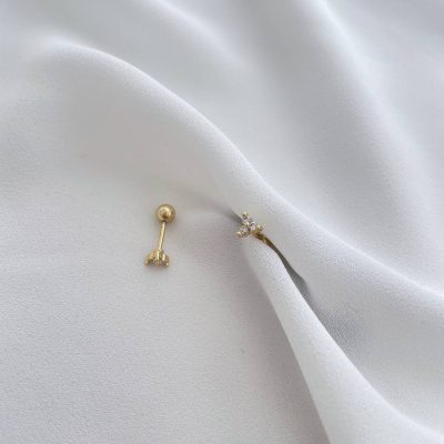 پیرسینگ گوش تری مارکیز استیل