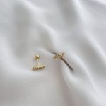 پیرسینگ گوش موج نگیندار استیل