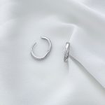 گوشواره حلقه ای نگین پیچ ژوپینگ