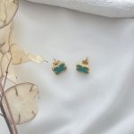 گوشواره ونکلیف سبز استیل