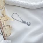 آویز ساعت ماه و ستاره استیل