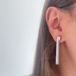 گوشواره آویز هرینگبون استیل
