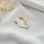 پلاک دوستی عشق و رز استیل بدون زنجیر