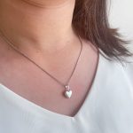 پلاک قلب آینه ای بزرگ ژوپینگ بدون زنجیر