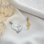 پلاک دوستی عشق و رز استیل بدون زنجیر
