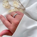 انگشتر حلقه سه نگین ژوپینگ