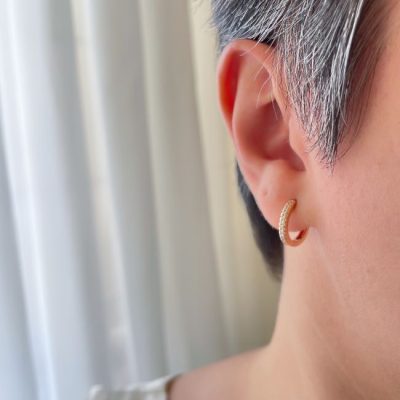 گوشواره حلقه باریک نگیندار ژوپینگ