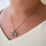 گردنبند ستاره دریایی و مروارید استیل