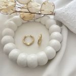 گوشواره حلقه ای میناکاری کرم پیچ استیل