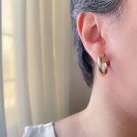 گوشواره حلقه ای میناکاری نود پیچ استیل