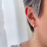 گوشواره حلقه ساده آینه ای باریک لبه تخت ژوپینگ