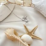 گردنبند ستاره دریایی و مروارید استیل