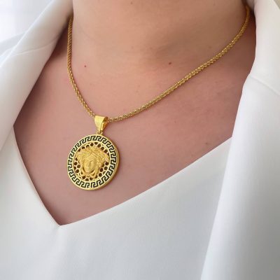 پلاک ورساچ استیل بدون زنجیر