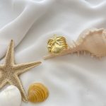 انگشتر آبکاری نقره طرح دریا