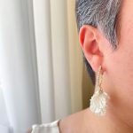 گوشواره حلقه ای فشن با آویز صدفی
