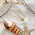 گردنبند صدف عشق نگیندار استیل