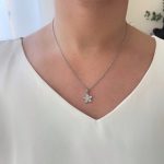 گردنبند گل پینترستی استیل