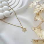 گردنبند گل پینترستی استیل