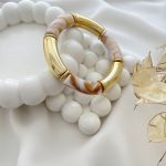 دستبند النگویی (بنگل) رزینی کشی ماربل
