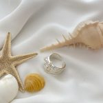 انگشتر آبکاری نقره طرح دریا