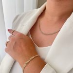 دستبند کارتیر دوبل با پهنا 4 میلیمتر ژوپینگ