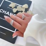 انگشتر جواهری نگین اشکی خطی