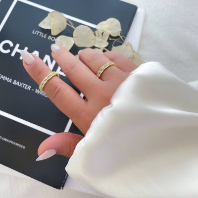 انگشتر جواهری دو لاین فول نگین