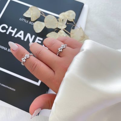 انگشتر جواهری پروانه بزرگ نگیندار