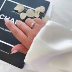 انگشتر جواهری مرواید و نگین مارکیز صورتی