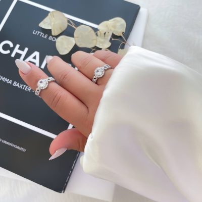 انگشتر جواهری سولیتر فول نگین