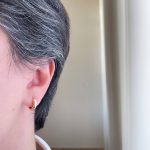 گوشواره حلقه ساده آینه ای پهن لبه گرد ژوپینگ