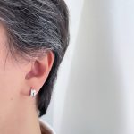 گوشواره حلقه‌ای دو نگین ژوپینگ
