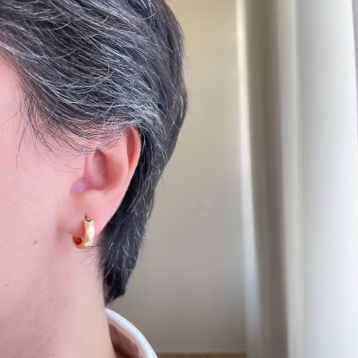 گوشواره حلقه ای تراش الماسی ژوپینگ