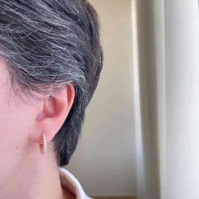 گوشواره حلقه ای فول نگین ژوپینگ