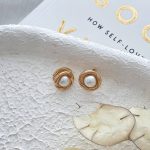 گوشواره حلقه ای مروارید ژوپینگ