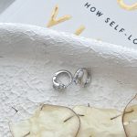 گوشواره حلقه‌ای دو نگین ژوپینگ