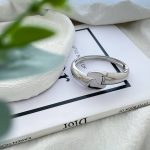 دستبند النگویی (بنگل) فشن آبکاری نقره طرح زارا 13