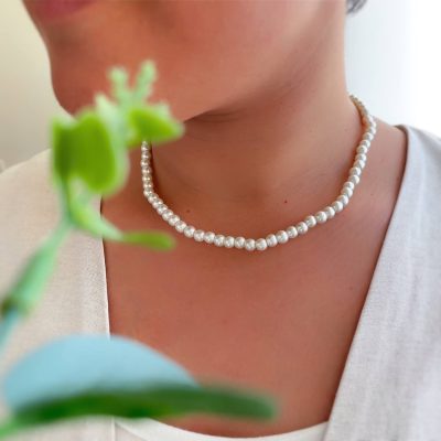 گردنبند چوکر (طوق) مروارید مینیمال
