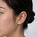 پیرسینگ نعلی گوی و نگین استیل
