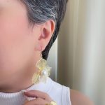 گوشواره عصایی گل و مروارید طرح زارا 15
