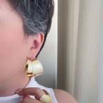گوشواره حلقه ای آینه ای پهن طرح زارا 16