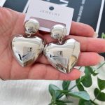 گوشواره میخی قلب آینه ای طرح زارا 10