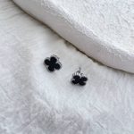 گوشواره ونکلیف مشکی استیل