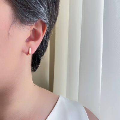 گوشواره آینه ای مربع مینی باریک ژوپینگ