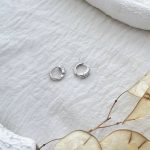 گوشواره حلقه ای تری نگین ژوپینگ