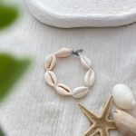 دستبند صدف طبیعی استیل