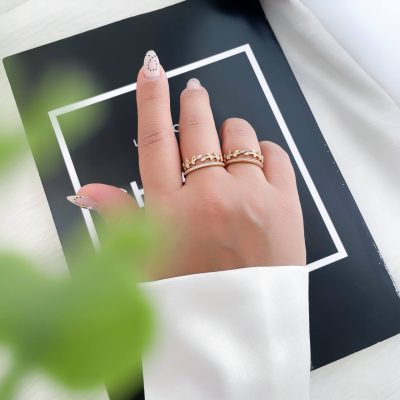انگشتر دولاین گل نگیندار ژوپینگ